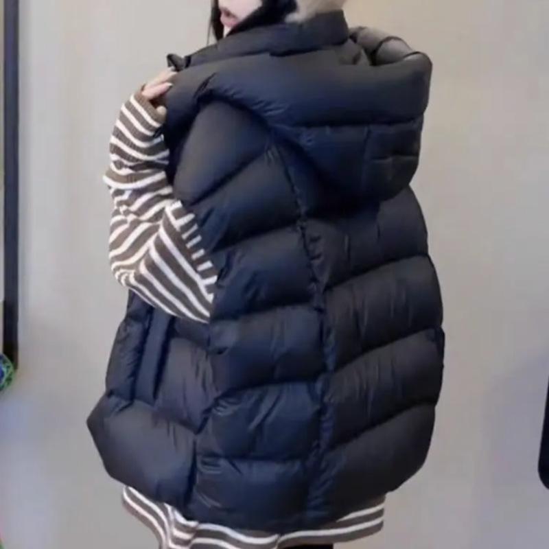 Жилет пуховый верхняя одежда женская осень и зима 2024 новый белый утиный пуховый жилет с воротником-стойкой жилет темперамент универсальный жилет