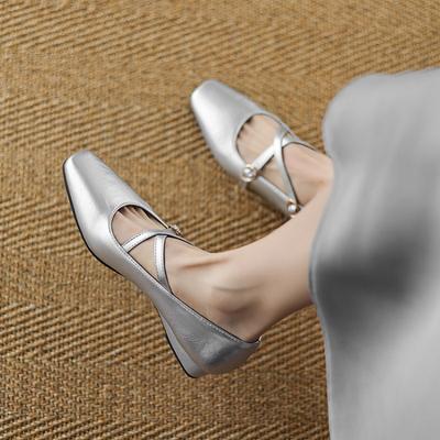 Новая женская модная одинарная обувь повседневная на низком каблуке однотонная всесезонная женская обувь закрывает стопу на одной педали обувь на плоской подошве мягкая подошва