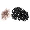 100 Pieces Black Plastic Safety Eyes with Backs for Doll DIY Making 5mm