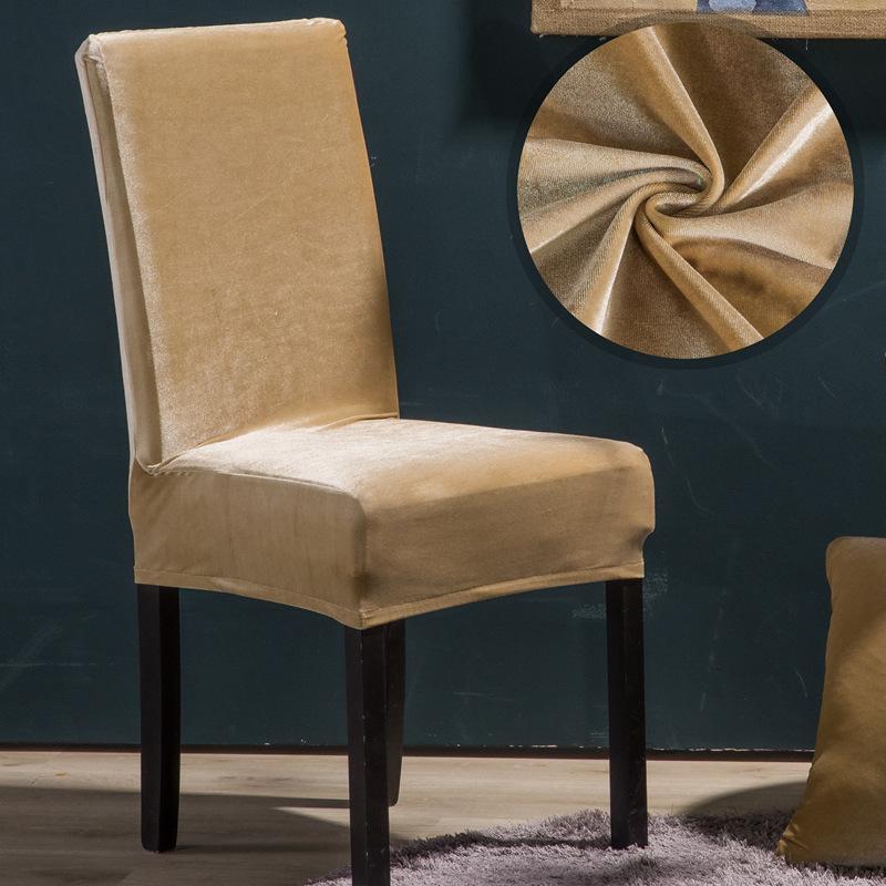 1 шт. в наличии утолщенный эластичный чехол для обеденного стула, для ресторана, чехол для стула из бархата Silver Fox, эластичный чехол для стола и стула