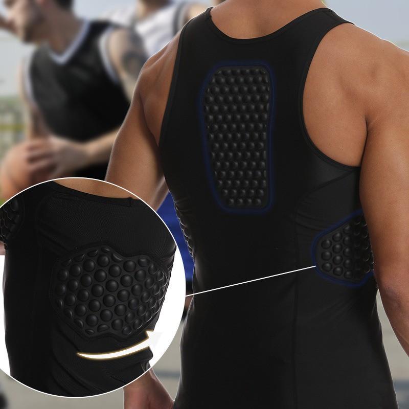 Protective Sports Vest Basketball Football Rugby - Impact Resistant Chest Waist Guard Quick Dry Sleeveless Top Unisex