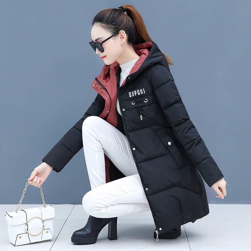 Зимняя куртка, женская верхняя одежда, парка с капюшоном, длинные пальто, женское зимнее пальто с хлопковой подкладкой, зимняя одежда