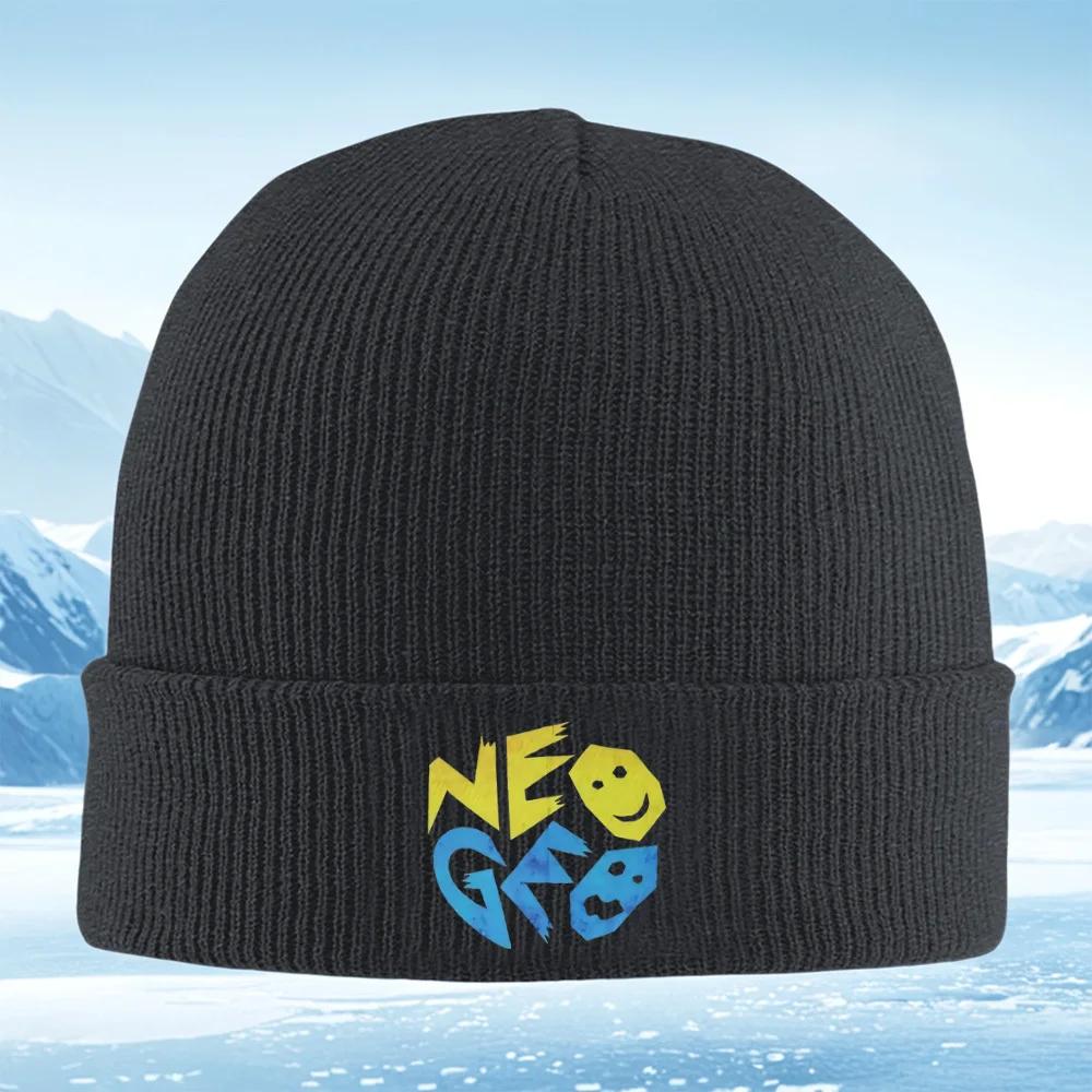 New Abstract letters,face,black background Men Women Unisex Knitted Hat Beanie Pullover Cap Winter Thermal Warm Christmas Outdoo