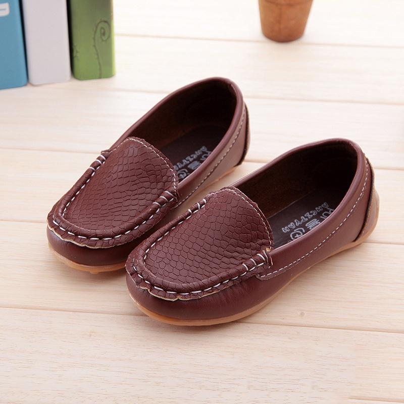 Повседневные детские туфли-лодочки-оксфорды на плоской подошве без шнуровки для детей, бездельники для мальчиков и девочек