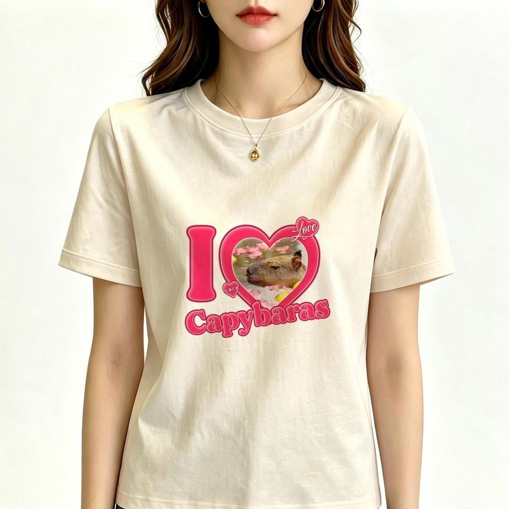 Capybara tshirt feUnisex harajuku anime Unisexga gothic funny shirt Psychedelic alternative korean fashion japan summer