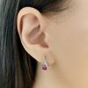 Серебряные серьги с натуральным рубином 1.348ct (2127574)