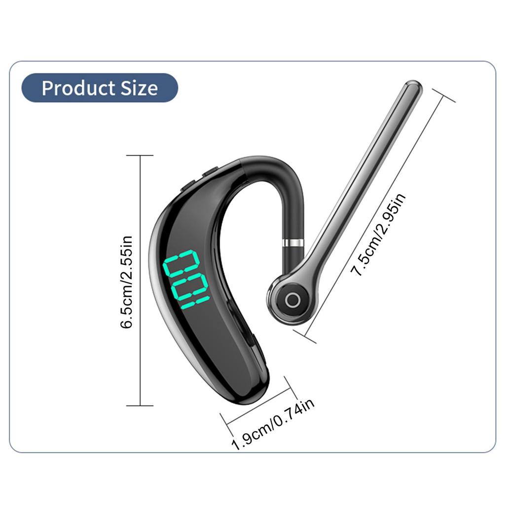 Wireless Bluetooth-compatible 5.3 Headphones Dual Mic Noise Reduction Headset Ear Hook Business Earphone
