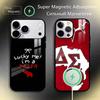 D-Дельта S-Сигма Тета Чехол для телефона для iPhone17,16,15,14,13,12,11 Plus,Pro Магнитный для Magsafe Беспроводная зарядка