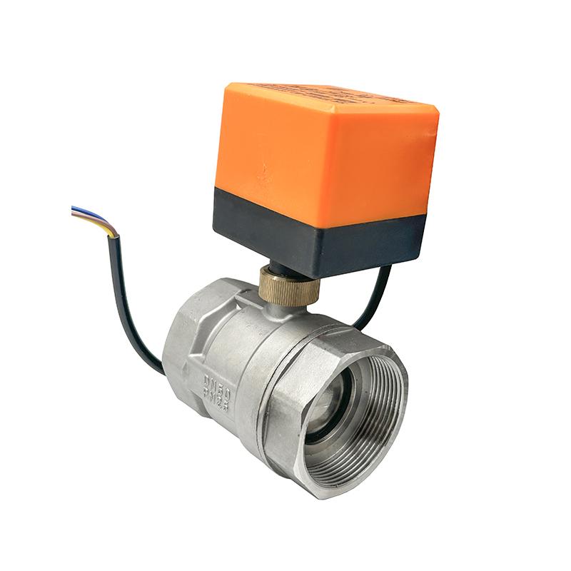 DN15 DN20 DN25 DN32 DN40 DN50 Электрический шаровой кран из нержавеющей стали 304 3-проводной 2-ходовой Управляемый моторизованный шаровой кран