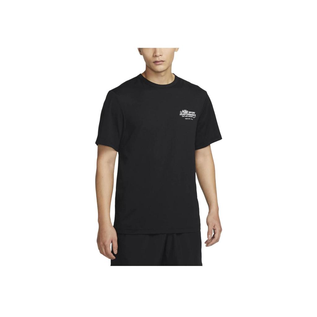 Nike Dri-FIT Round Neck Casual Breathable Short Sleeve Printed T-Shirt Men Tops Black FN3280-010