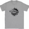 Alligator Ripping T-Shirt Funny Crocodile Animal South Southern Fishing Tee