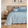Complete Reversible Duvet Cover Set "Vanessa" 6 Pieces for 160 X 200 Bed Diana Blue
