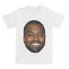 Smile Kanye Wests Face Head Rapper T Shirts Merchandise Men Women's Pure Cotton for Male T-shirt Short Sleeve Clothing Plus Size