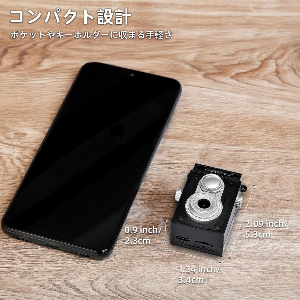 Мини Ретро Камера Цифровая Игрушечная Камера Дюймовый Экран 1080P Широкоугольный Объектив Карта 32 ГБ в Комплекте Функция Фото- и Видеосъемки Набор Брелоков Зарядка