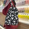 Portable Cow Pattern Student Backpack Nylon Large Capacity Teenage Bookbag Wear Resistant Travel Backpack Students