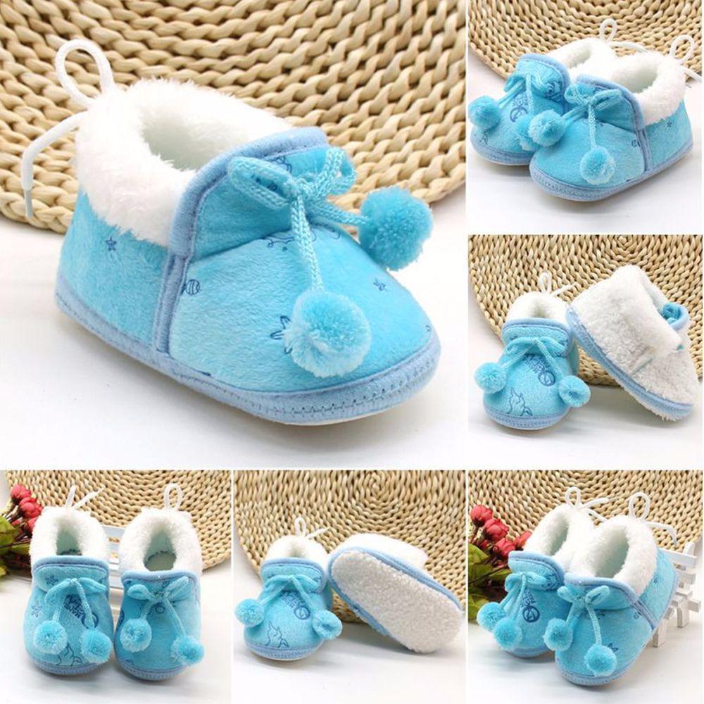 Toddler First Walkers Infant Bowknot Baby  Shoes Winter Boots First Walkers