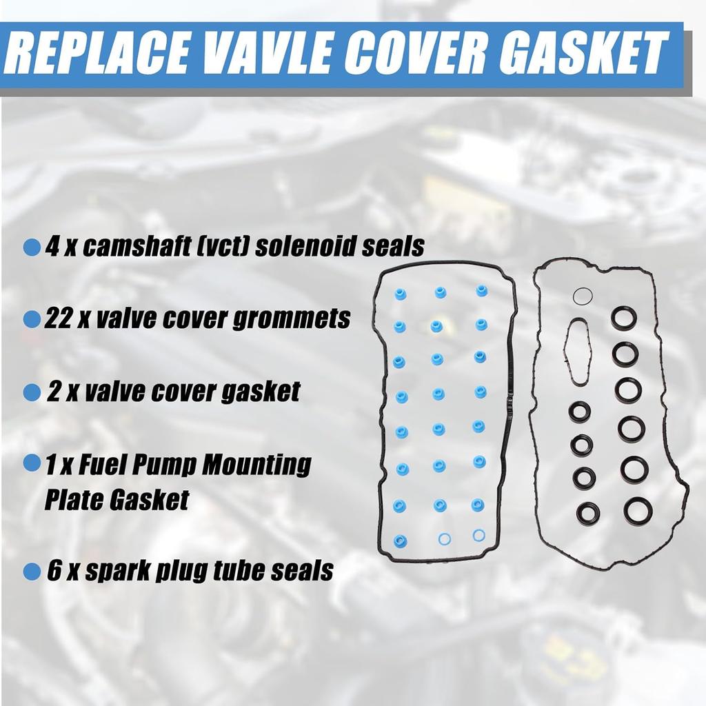 VS50879R Valve Cover Gasket For 2013-2014 Ford F150 3.5L V6 Ecoboost, Expedition 2015-, Transit 150 250 350 2015-, Lincoln Navigator 2015-2017,3.5L