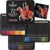 Castle Art Surprise Watercolor Pencil Set Vibrant Premium Pigments for and Coloring For and Professionals Protective Tin Case for Easy Organization
