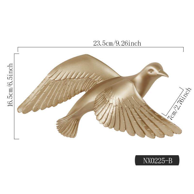 European-style Three-dimensional Bird Wall Decoration Swallow Wall Hanging Abstract Animal Ornaments Home Wall Decoration