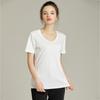 Women's Double-sided Mercerised Cotton T-shirt Short-sleeved Simple Versatile Solid Colour Round Neck Slim Thin Half-sleeved Bottoming