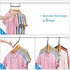 1PC Magic Hangers Space Saving Hangers Closet Space Saver Hanger Organizer Multi Hangers Sturdy Plastic for Heavy Clothes Storage