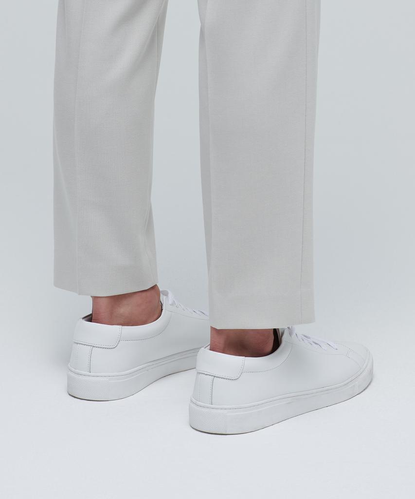 MUSINSA STANDARD Lightweight Tapered Hidden Banding Crop Slacks [Dusty Cream]
