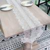 French Romantic Style Lace Table Runner Fashion Home Dining Table Tassel Table Runner Coffee Table TV Cabinet Decor Cover Towel