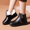 2024 Soft Pete Thick Cashmere Mother Shoes Women's Cotton Shoes Winter New Warm Middle-aged and Elderly Non-slip Ankle Boots