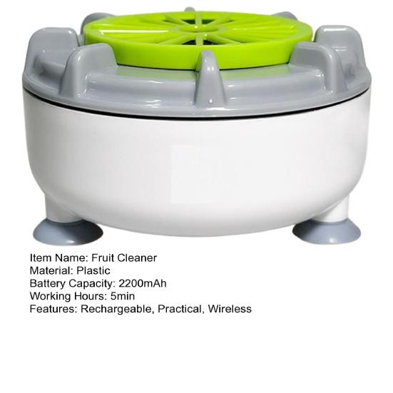 Портативная мойка для фруктов и овощей IPX7 Водонепроницаемая Компактный дизайн Портативное автоматическое ультразвуковое беспроводное устройство для чистки овощей