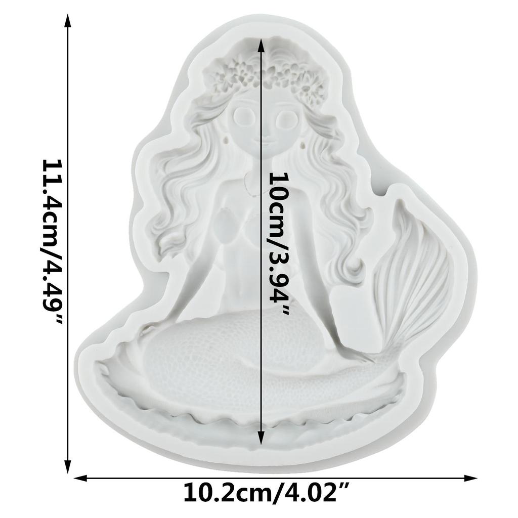 Силиконовые формы Русалка Форма для мастики Русалка Инструменты для украшения торта Топпер для кекса Конфета Шоколад Форма для гампасты
