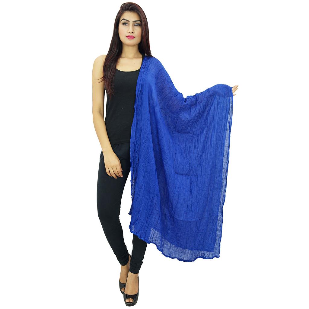 Long Cotton Voile Dupatta Stole Women Neck Wrap Indian Scarves Chunni