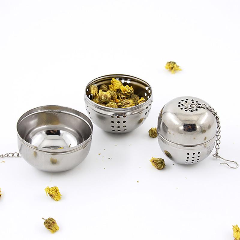 1PC Seasoning Ball Ball Shape Stainless Steel Tea Infuser SpiceBall With Rope Chain