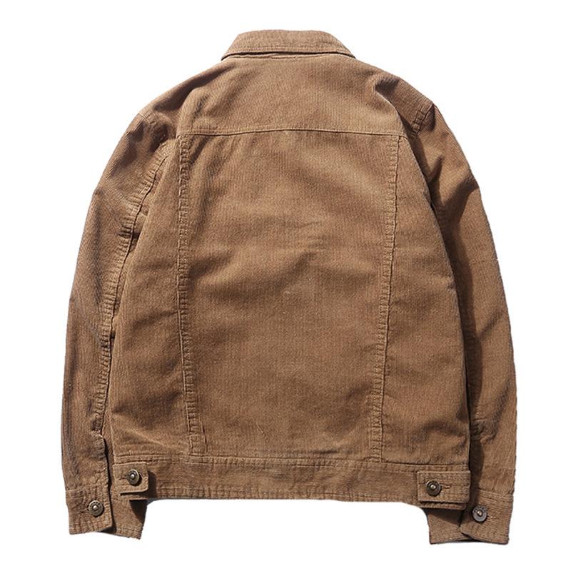 Новая мужская вельветовая куртка, винтажная куртка большого размера, верхняя часть