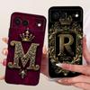 For Google Pixel 6 Case Silicone Luxury Crown A-Z Letters 2D Painted Soft Casing For Google Pixel6 G9S9B GB7N6 G9S9B16 GR1YH