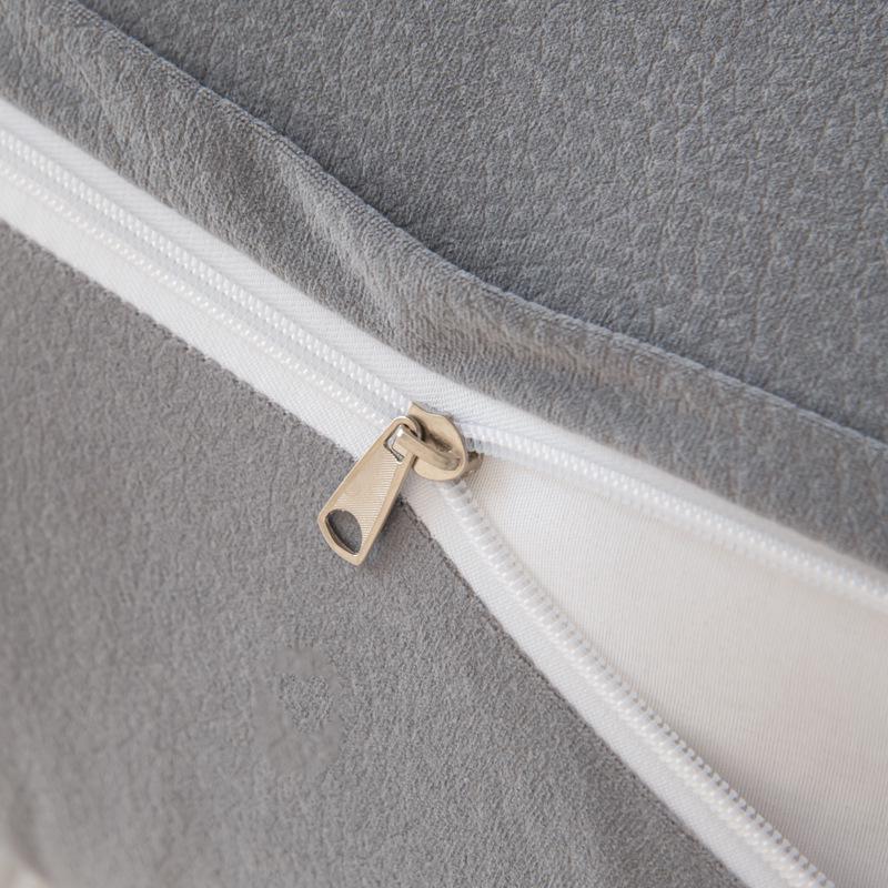 Removable & Washable Leather Velvet Triangle Headboard Cushion Pillow with Soft Lumbar Backrest for Sofa and Dormitory