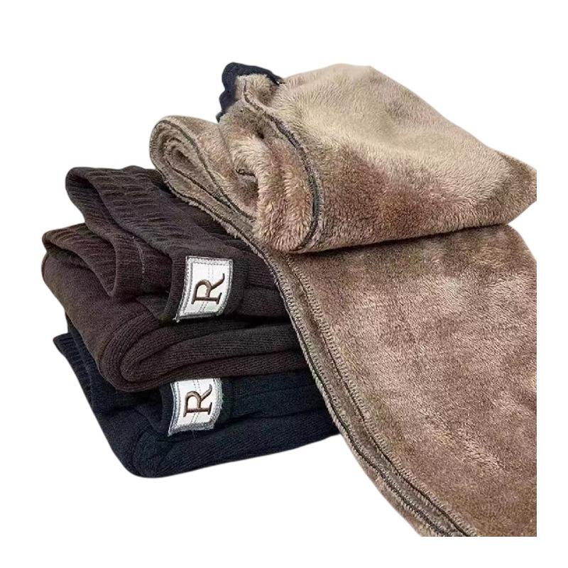 Добавить флисовые утолщенные женские брюки с высокой талией, тонкие, повседневные, свободные, большого размера, для женщин