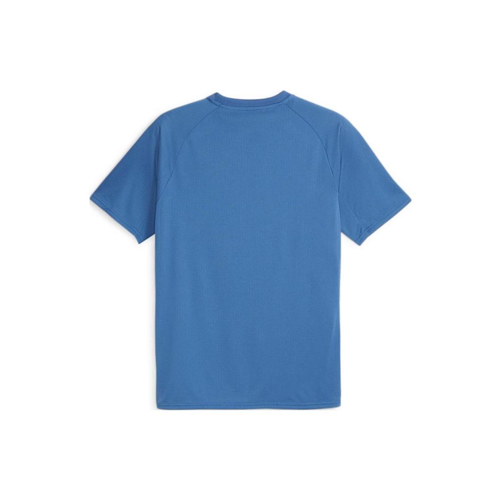 Puma Спортивные футболки с короткими рукавами и круглым вырезом с принтом Manchester City Prematch 23-24 Season Men Tops Blue 772844-10