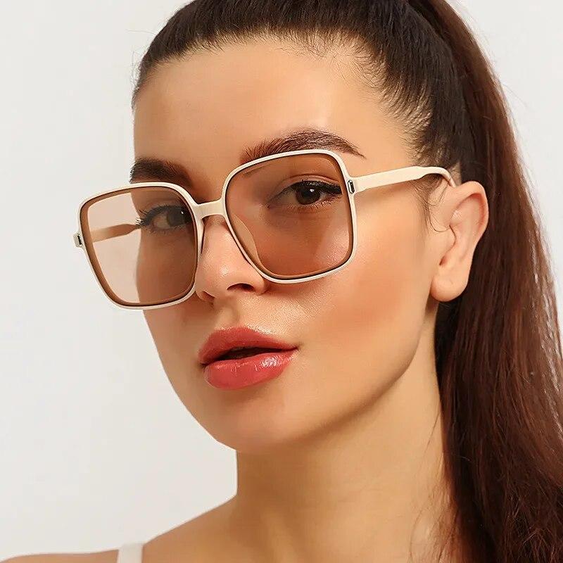 Fashion Design Women's Sunglasses Luxury Ocean Lens Sun Glasses Unisex Travel Outdoor UV400 Eyewear New Square Frame Shades