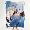 Comic C Champagne R Roses  Flannel  Blanket Suitable for Sofa Living Room Bedroom