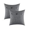 2PCS Imitation Linen Pillow Cover Breathable Japanese Style Throw Pillowcover Polyester Soft Buttoned Pillowslip Home Decor
