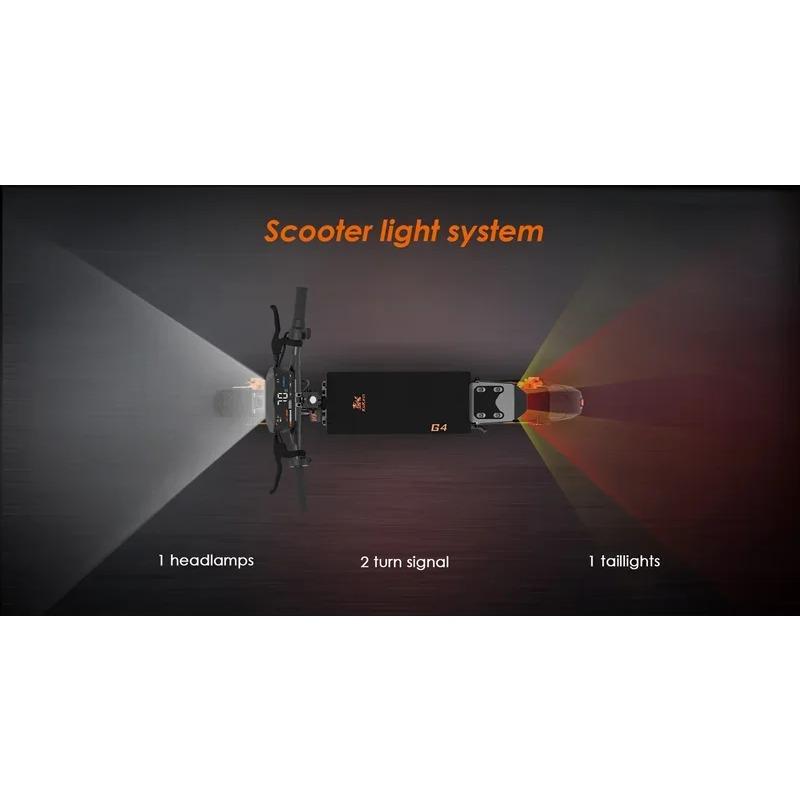 Склад в ЕС Электросамокат KuKirin G4 2000 Вт Мотор 60 В 20 Ач Аккумулятор 75 км Максимальный запас хода 70 км/ч Максимальная скорость 11" Внедорожные вакуумные шины