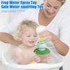 Frog Water Spray Toy for Kids Outdoor Water Play Pump with 4 Spray Heads Safe Water Squirt Toy for Toddlers