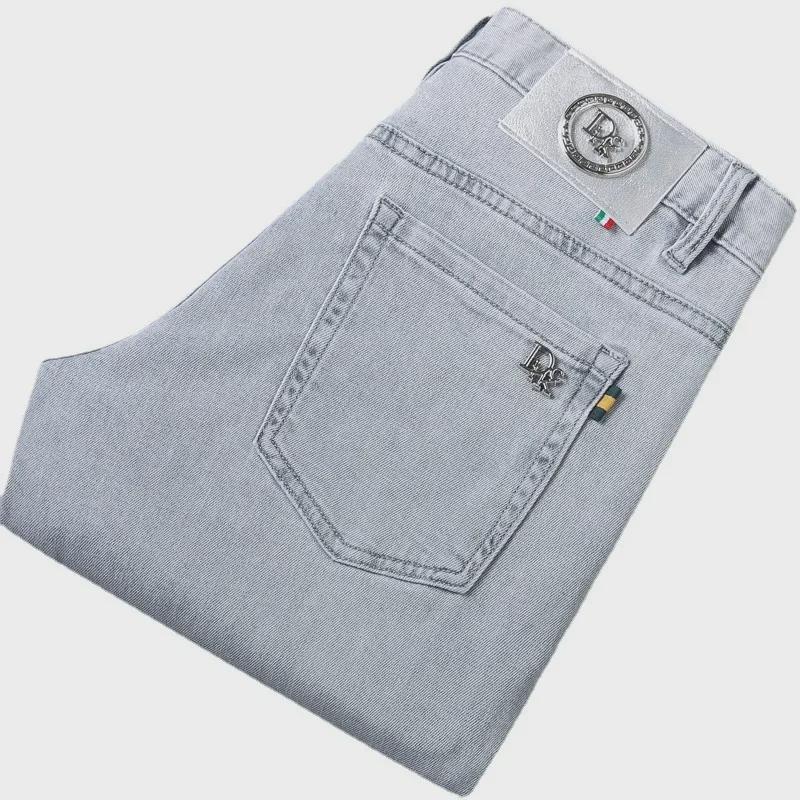 Европейские мужские облегающие джинсы в стиле ретро - летние повседневные прямые брюки