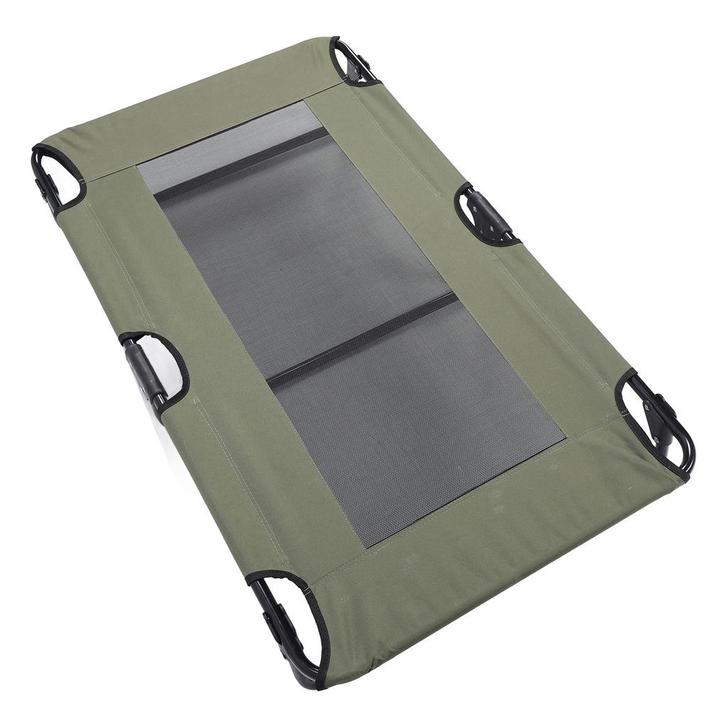 Raised Dog Bed Foldable Cooling Elevated Dog Bed Portable Raised Pet Cot for Outdoor Green