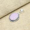 Pink Chalcedony Gemstone Handmade 925 Sterling Silver Jewelry Charming Pendant Gift For Her