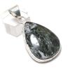 Серафинит Драгоценный камень 925 Стерлинговое серебро Ювелирная подвеска 1,97"