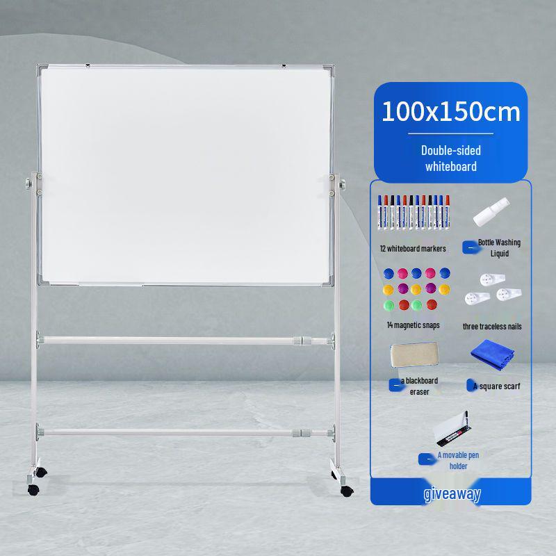 Magnetic Double-Sided Blackboard & Whiteboard Stand for Home, Office & Classroom.