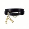 Женское колье и браслет 2-в-1 YSL черного и золотого цвета