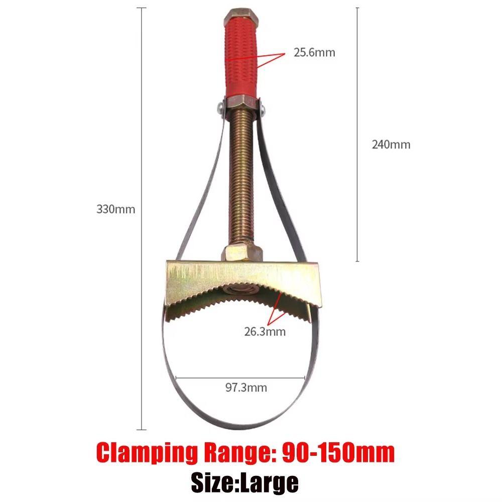 Heavy Car Oil Filter Wrench Adjustable Strap Anti-slip Oil Filter Removal Wrench Effortless High Torque Oil Filter Removal Tool