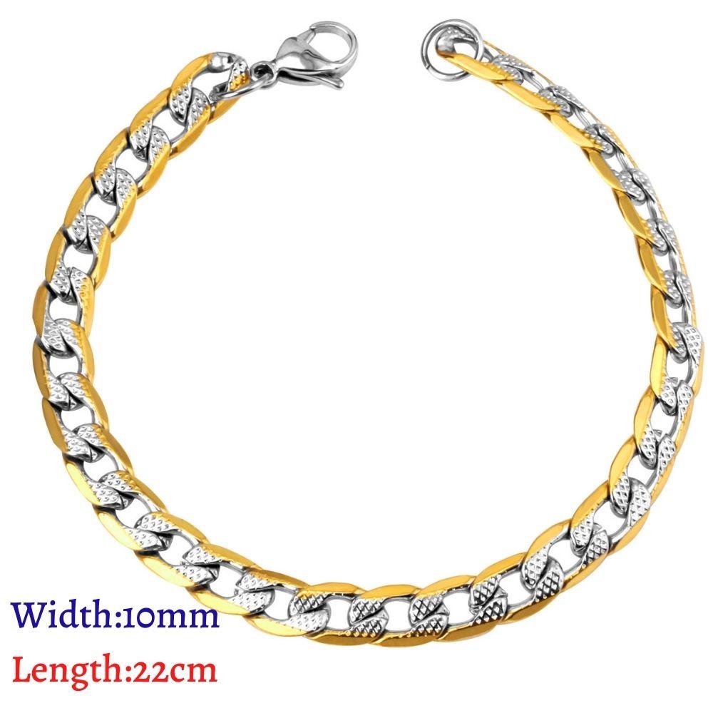 LUXUKISSKIDS Браслеты для пары из нержавеющей стали Мужские/Женские Модные Звенья Цепи Curb Cuban На Руку Рок-Браслет Браслеты на Запястье Подарки